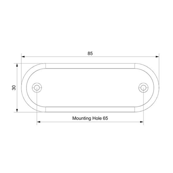 SANEL 12V BASAMAK AYDINLATMA LAMBASI BEYAZ (3 LEDLİ) (85*30 MM)