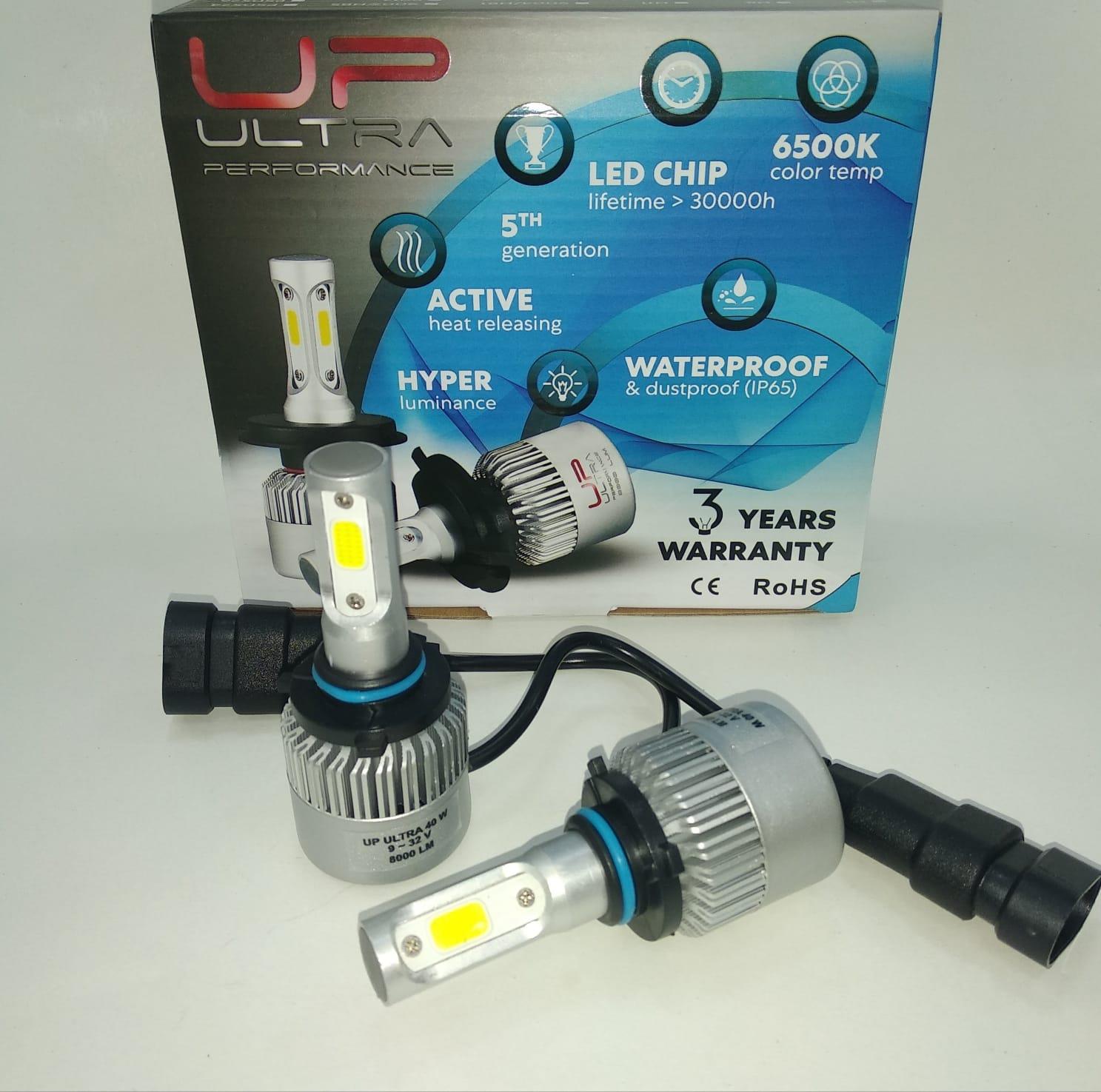 9V-32V HB3 LED XENON FAR AMPUL SETİ 40W 6500K 8000 LÜMEN (COB LED)