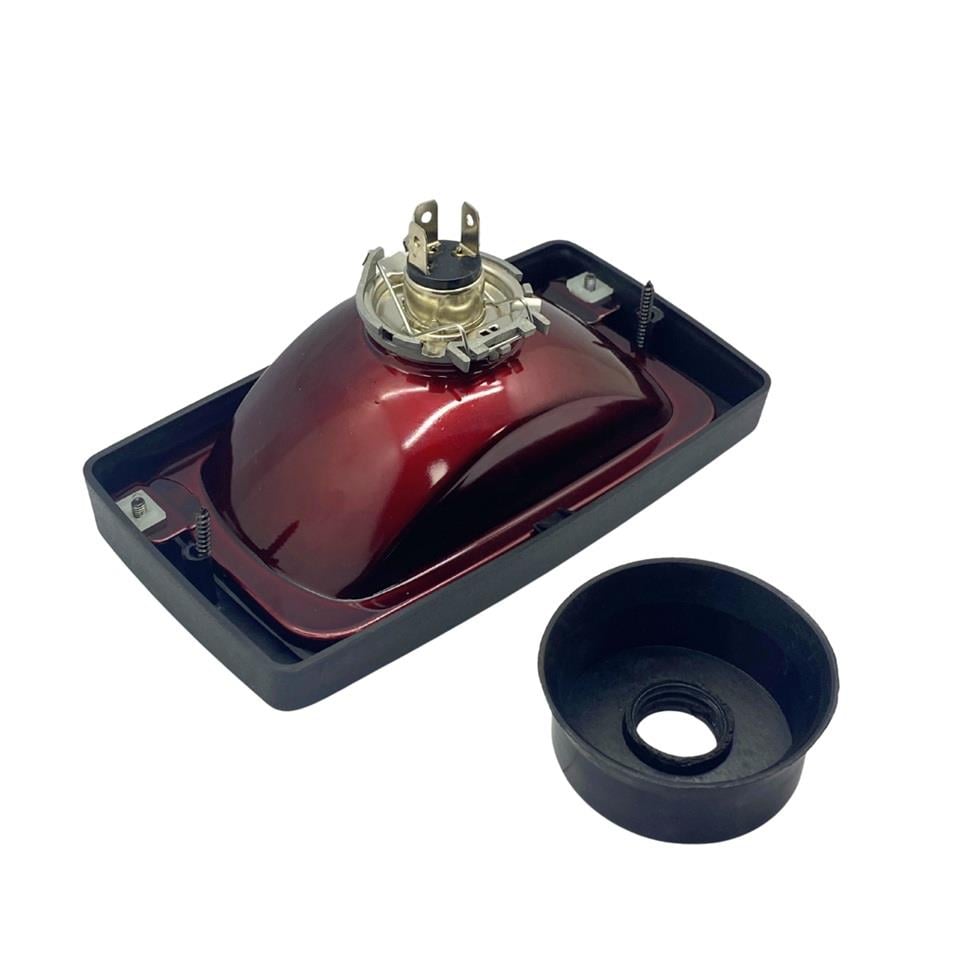 24V FAR DİKDÖRTGEN H4 (PARKSIZ) (ÇERÇEVELİ) (182*102 MM) İŞ MAKİNASI