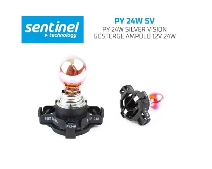 SENTINEL 12V SİNYAL AMPULÜ SOKETLİ SILVER VISION PY24WSV
