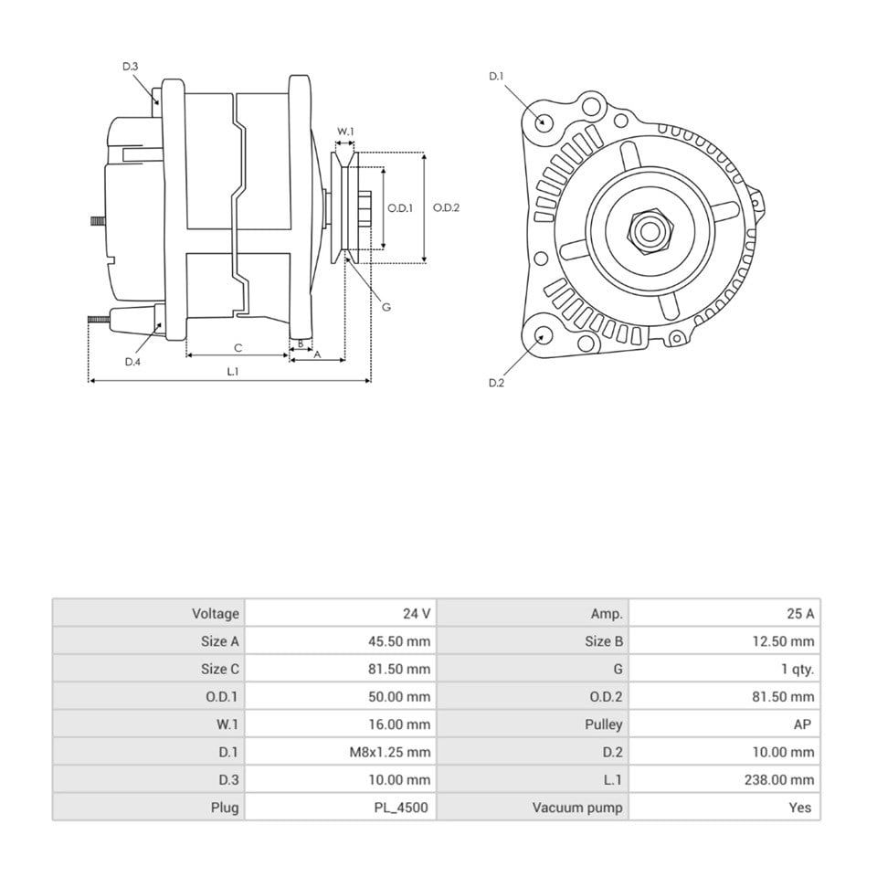 24V ALTERNATÖR DİNAMO HITACHI TİPİ 35 A (3 FİŞ) (S-L-IG) ISUZU NPR