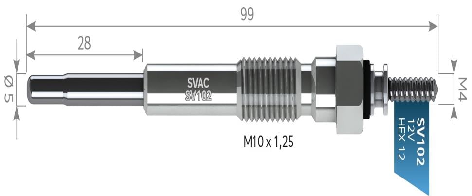 SVAC 12V KIZDIRMA BUJİSİ FORKLİFT