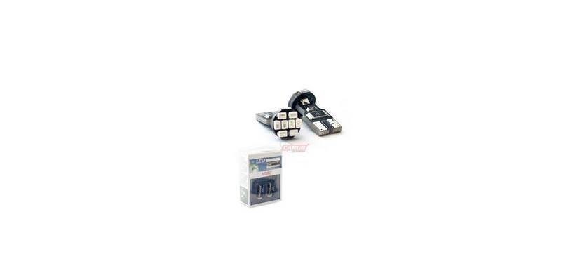 12V DİPSİZ T10 AMPUL 8 LEDLİ MAVİ (2 AD)