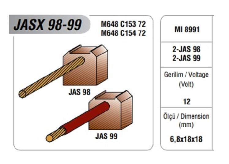 MEGA 12V MARŞ KÖMÜRÜ MITSUBISHI EM HYUNDAI H100-MITSUBISHI L200 (4 AD)