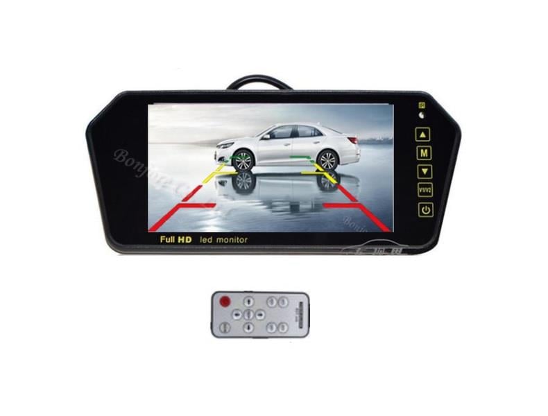 12V ARAÇ İÇİ AYNAYA MONTAJ LCD EKRAN (7 '') + KAMERA (GECE GÖRÜŞLÜ)
