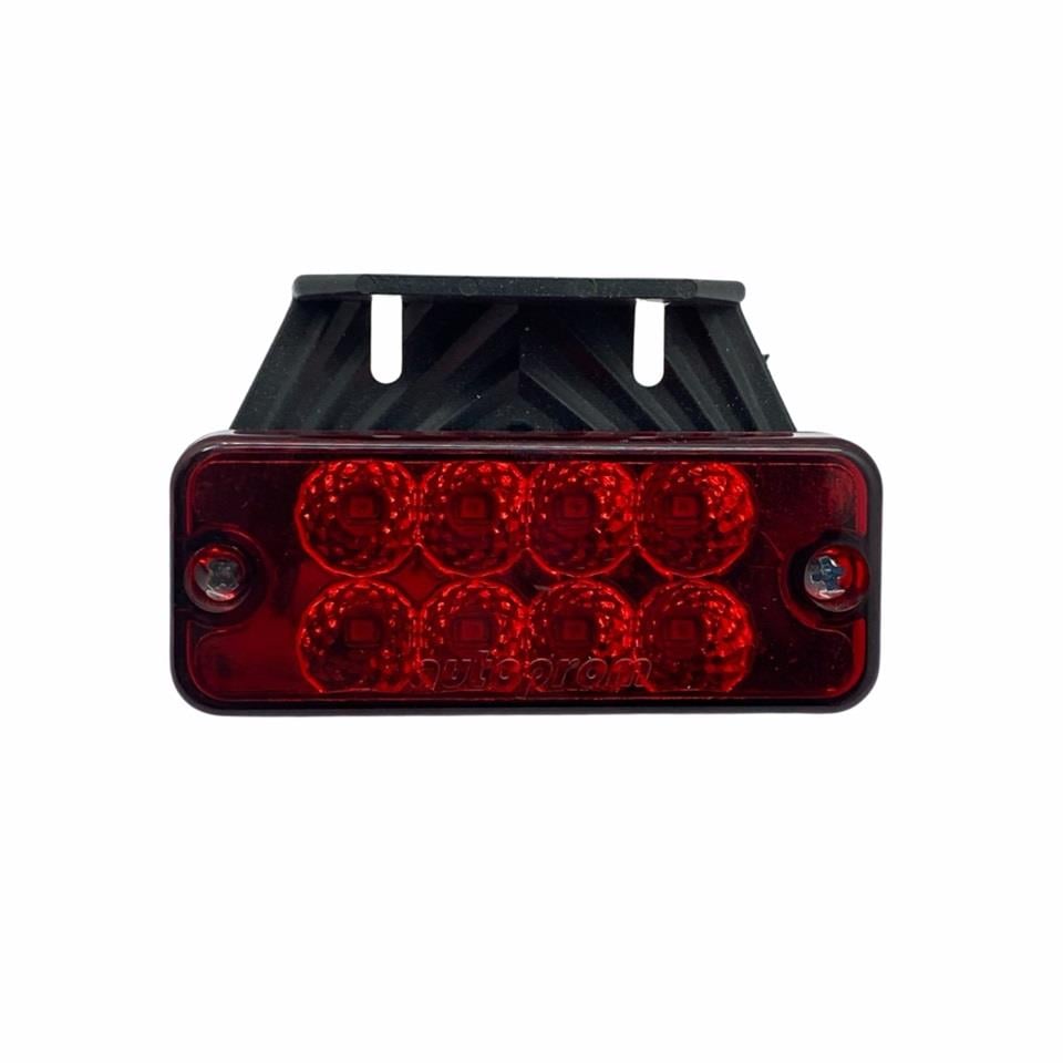 12V-24V YAN İKAZ LAMBASI DORSE SİDE MARKER KIRMIZI (8 LEDLİ) (100*40 MM)