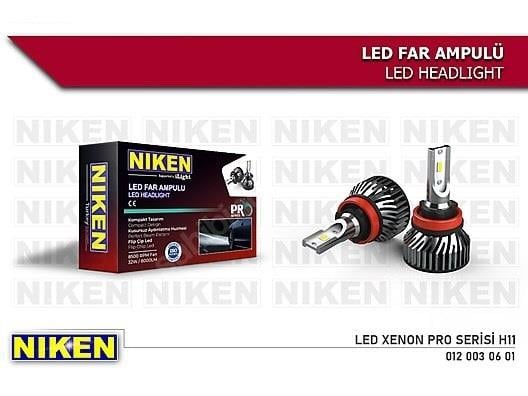 NIKEN 12V H11 CSP LED XENON FAR AMPUL SETİ 6500K 8000 LÜMEN PRO