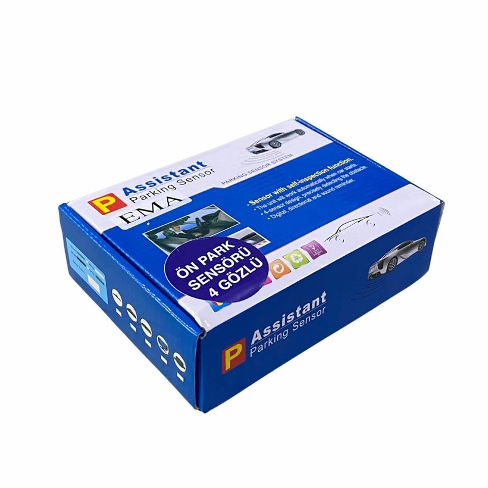 PARK SENSÖRÜ SES İKAZLI+MİNİ GÖSTERGELİ (4 GÖZLÜ) (ÖN) (18.5 MM) SİYAH