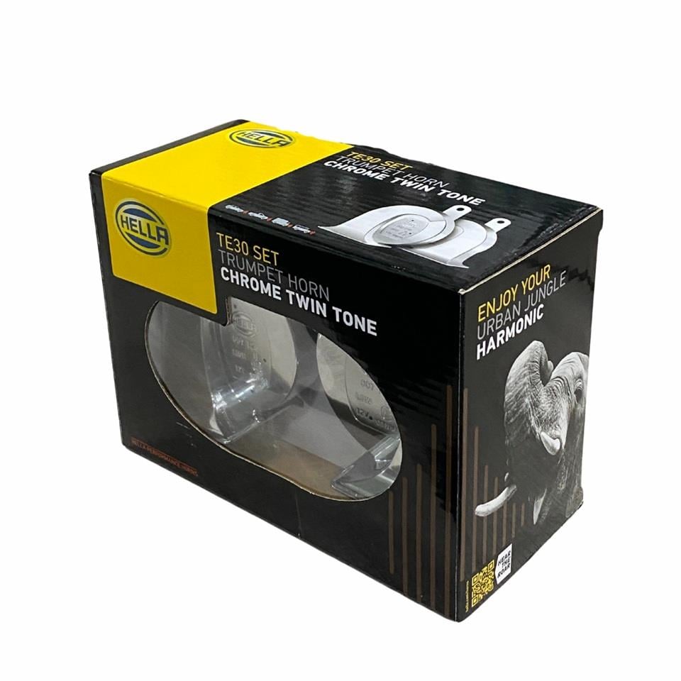 HELLA 12V DADAT KORNA 60W 112 dB 410/510 HZ (2 FİŞLİ) (KROM KAPLAMA) TAKIM TE30
