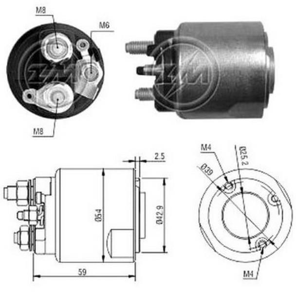 ZM 12V MARŞ OTOMATİĞİ VALEO TİPİ (2/3 DELİK) M6 SAĞ (ALÇAK KAPAK) FORD FIESTA/TRANSİT CUSTOM/TRANSİT