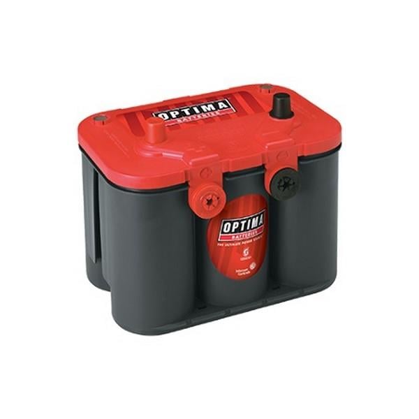 OPTIMA 12V 50 AH AKÜ KIRMIZI (RED) (CCA EN 765) (254*175*200) (TERS KUTUP) (4 KUTUPLU)