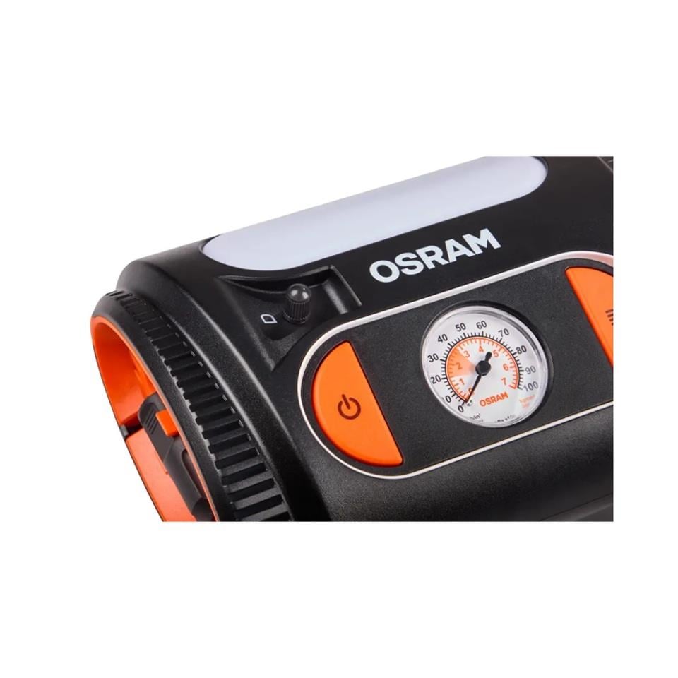 OSRAM 12V LASTİK ŞİŞİRME HAVA KOMPRESÖRÜ 120W (0-100 PSI / 0-6.9 BAR / 3.5 DK) (DİJİTAL)