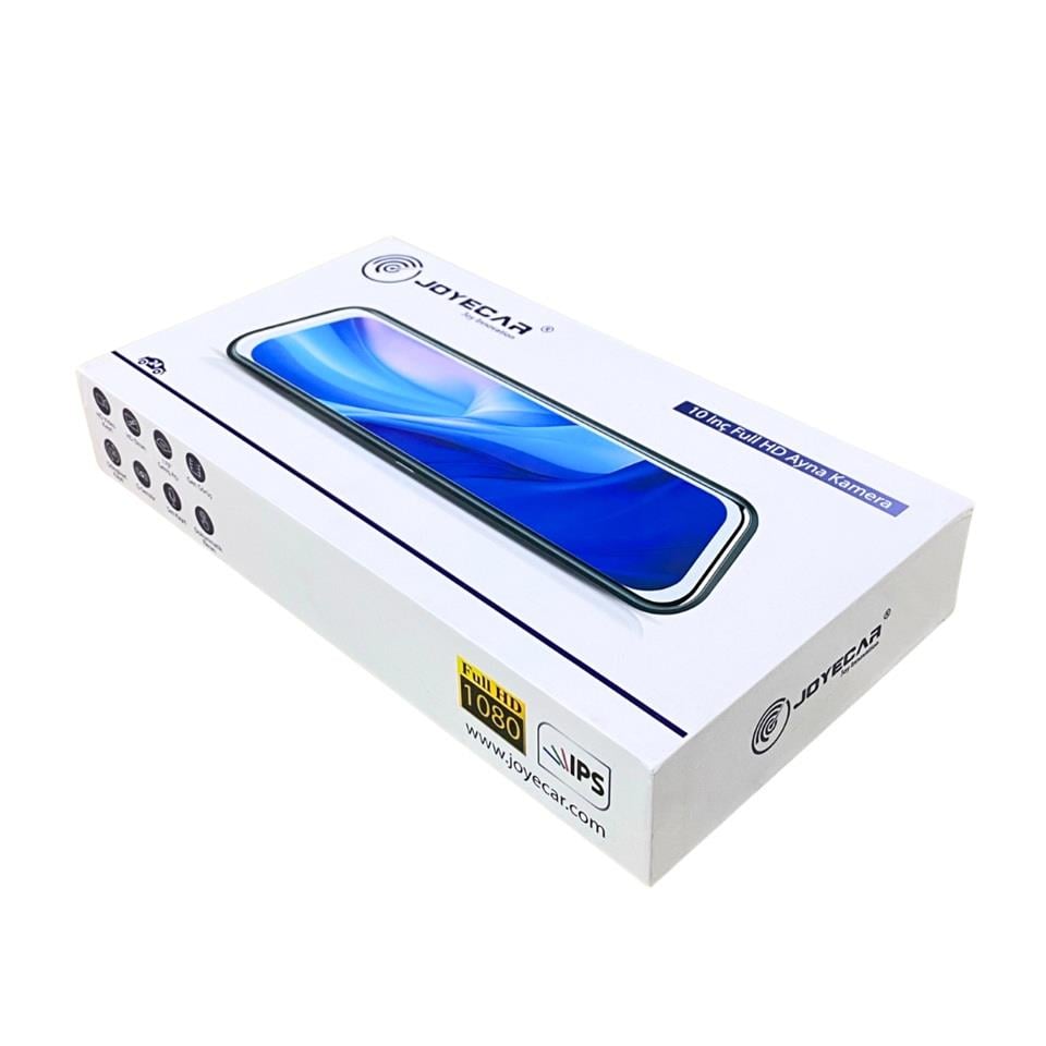 ARAÇ YOL KAYIT KAMERASI DİKİZ AYNALI 10 İNÇ FULL HD (ÖN-ARKA KAMERALI/ PARK SENSÖRLÜ) 64 GB