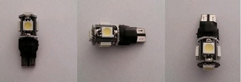 12V DİPSİZ AMPUL BEYAZ (4+1 LEDLİ) T10 ÇAKARLI 6500K (FONKSİYONLU) (2 AD)