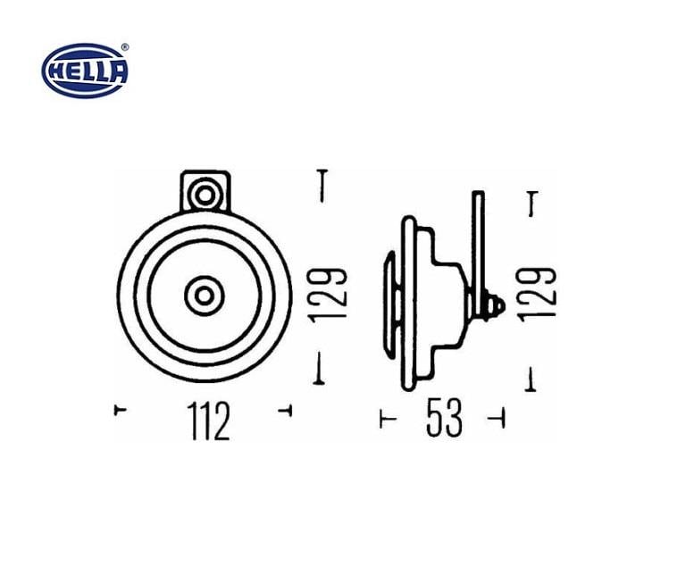 HELLA 12V DİDİT KORNA 335 HZ KALIN SES (112 MM)