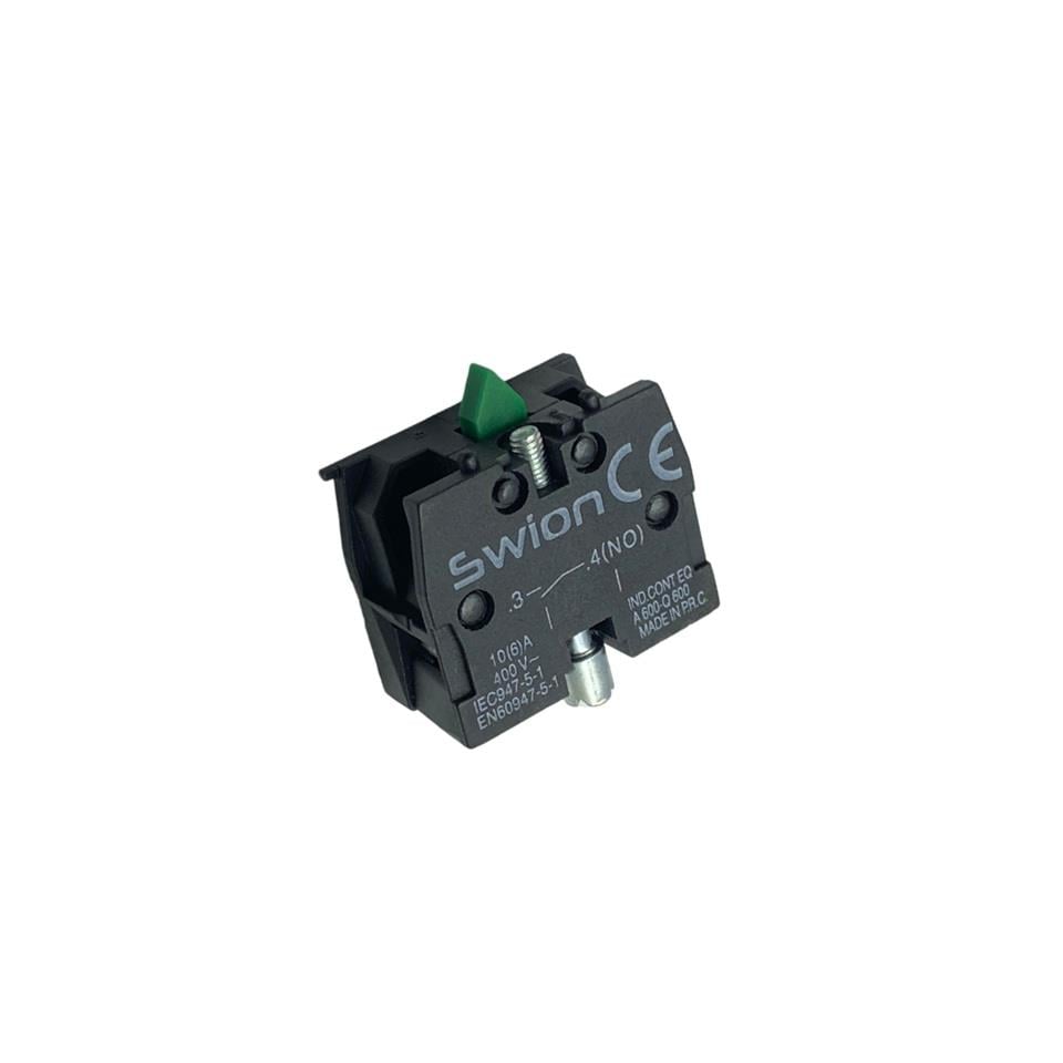 SWION 22 MM BUTONLAR İÇİN KONTAK BLOĞU (3-NO-4) (1NA) YEŞİL