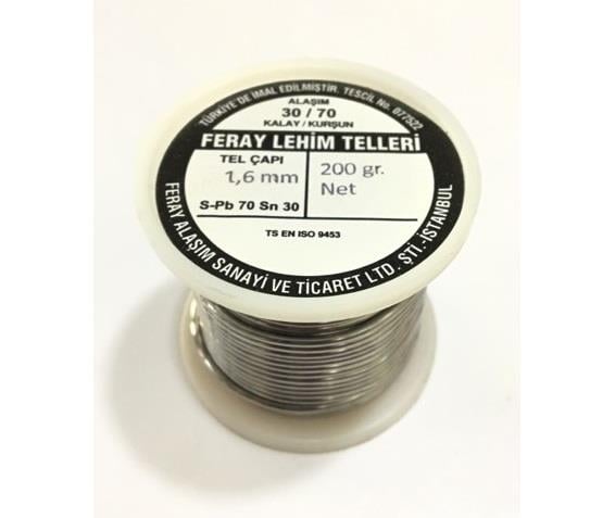 LEHİM TELİ 1.6 MM (30 KALAY/70 KURŞUN) 200 GR