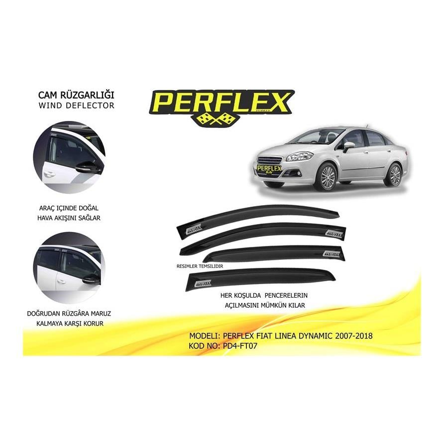 PERFLEX CAM RÜZGARLIĞI MUGEN FIAT LINEA 2007-2018 (4 AD)