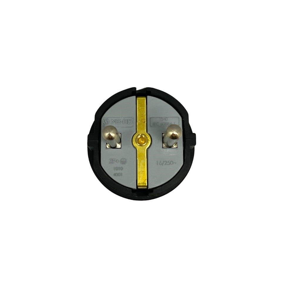 220V-240V ERKEK FİŞ (PRİZ) (1X16) (KAUÇUK) (TOPRAKLI)