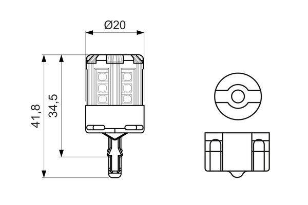 BOSCH 12V 93 DİPSİZ T20 LED AMPUL BEYAZ (2 AD)