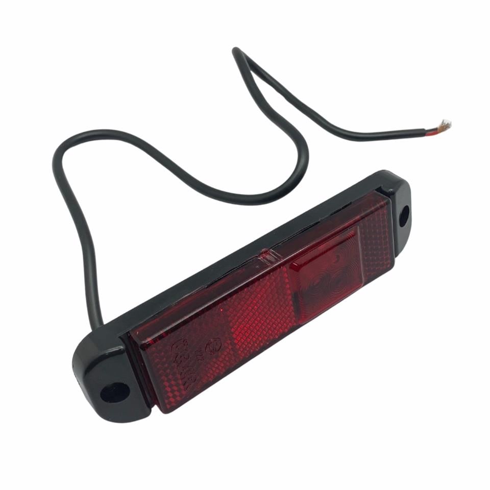 12V-24V YAN İKAZ LAMBASI 3-LEDLİ CRONE TİPİ KIRMIZI (130*32 MM)