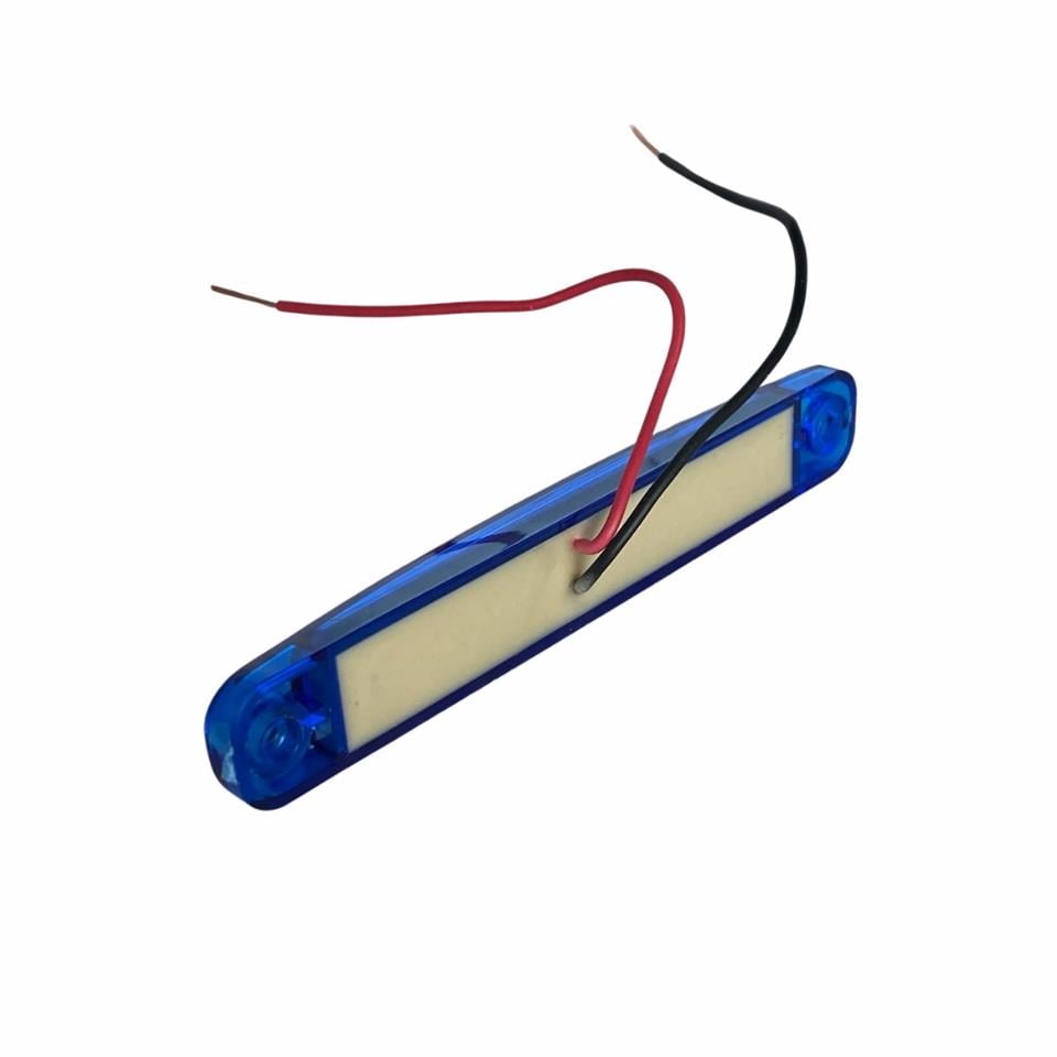 12V-24V PARMAK LAMBA 9-LEDLİ MAVİ (100*15 MM) 