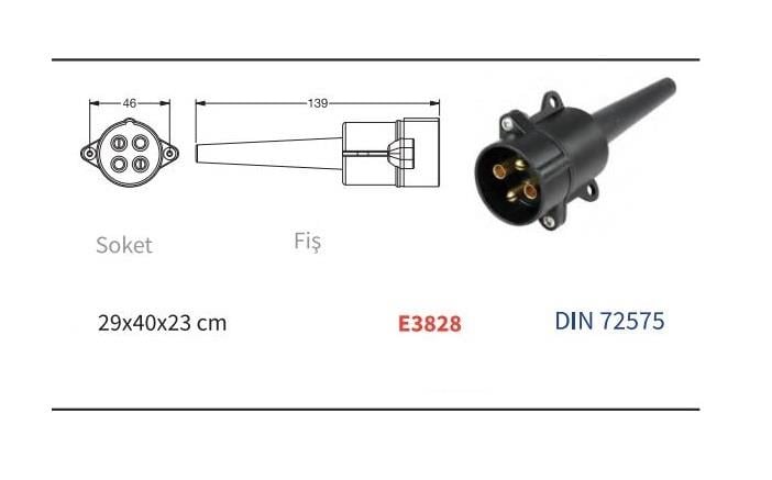 RÖMORK FİŞİ 4'LÜ ERKEK PLS