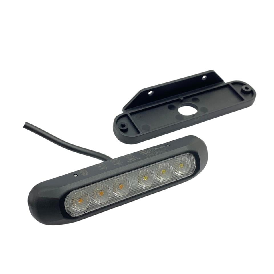 FRISTOM 12V-36V POZİSYON LAMBASI LEDLİ (2 FONKSİYONLU) (SARI-BEYAZ) (132*28 MM) E9
