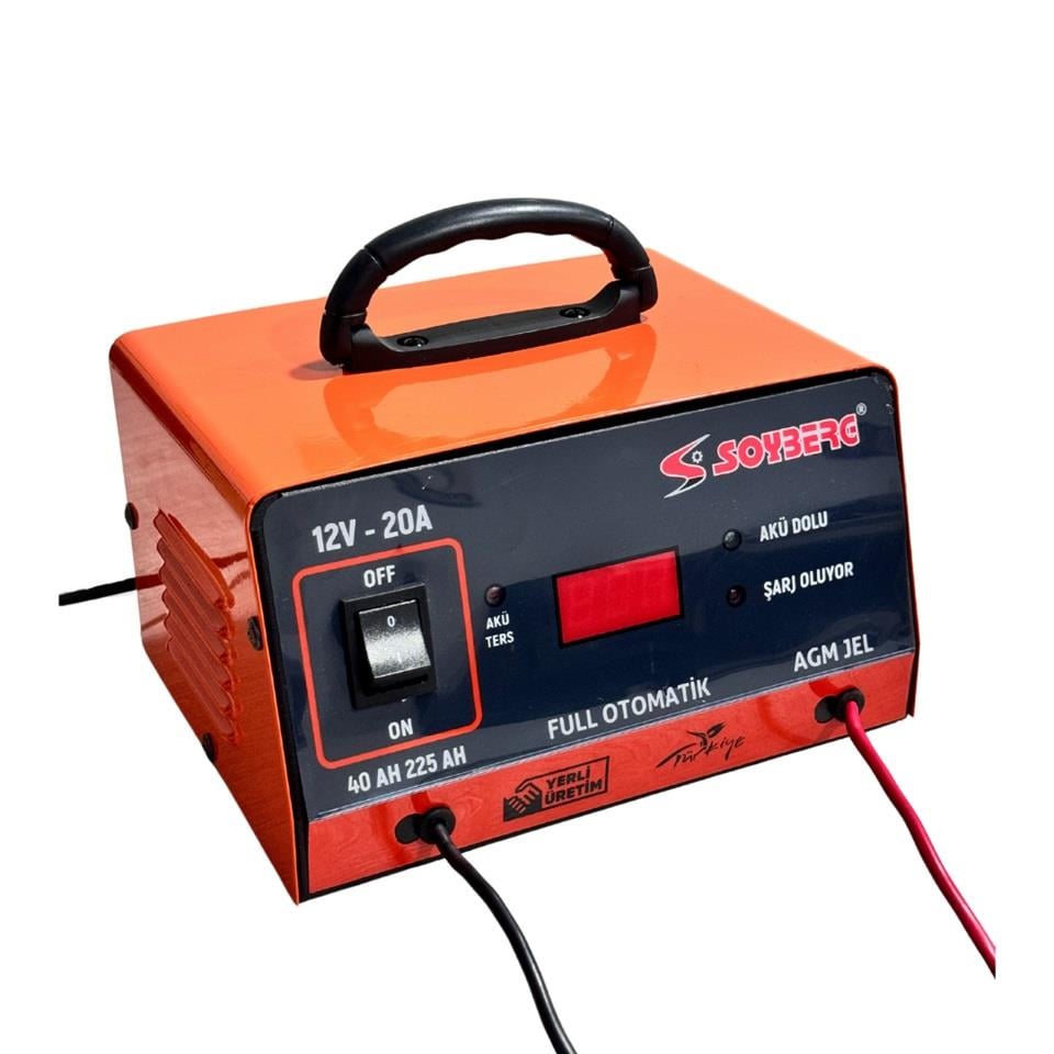 SOYBERG 12V ŞARJ REDRESÖRÜ 20 A (AKÜ ŞARJ CİHAZI) (OTOMATİK) (DİJİTAL)