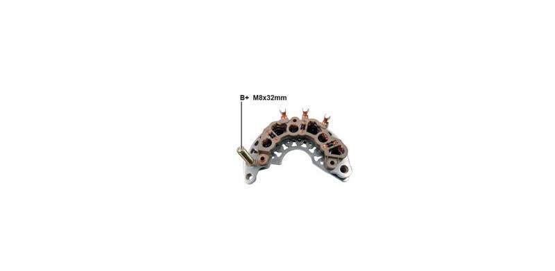 DİYOT TABLASI  DELCO TİPİ (İKAZ DİYOTLU) (113 MM) (M8 SOL) TAIWAN
