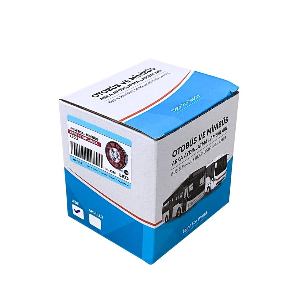12V STOP-PARK LAMBASI LEDLİ (YUVARLAK) (98 MM) OTOKAR