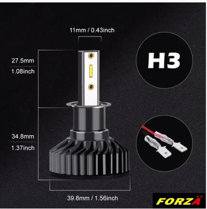 12V H3 CSP LED XENON FAR AMPUL SETİ 55W 6000K 6000 LÜMEN CANBUS