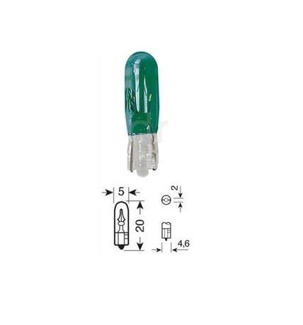 12V DİPSİZ AMPUL T5 1.2W YEŞİL