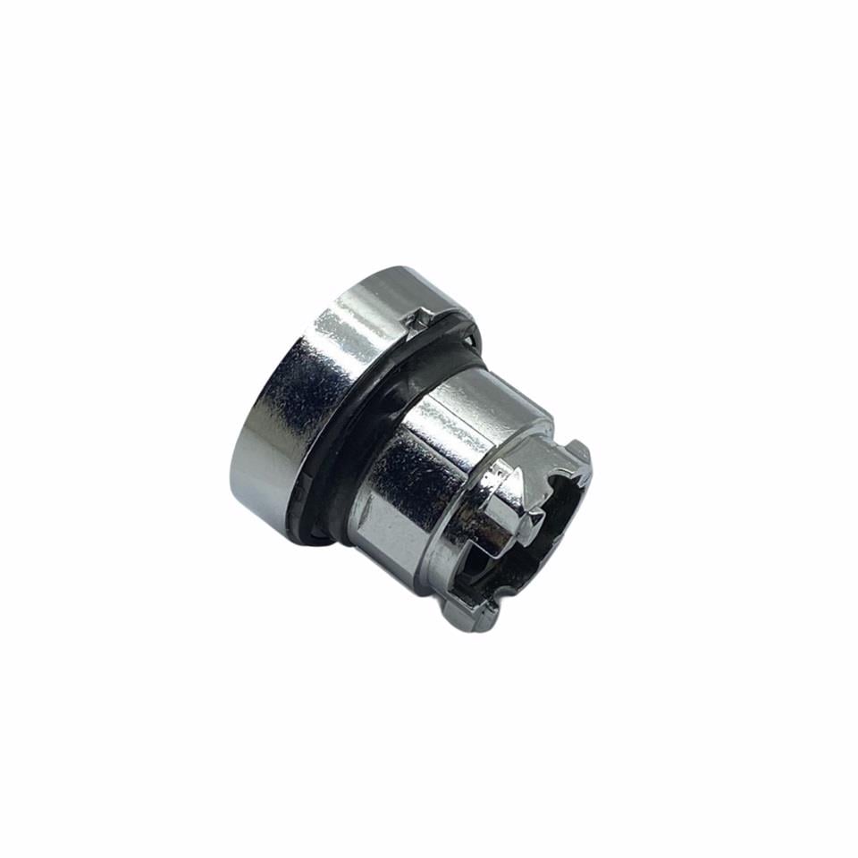 SCHNEIDER BUTON KAFASI (KROM ÇERÇEVELİ SİYAH) (22 MM)