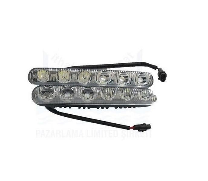 CAR-EK 12V GÜNDÜZ SÜRÜŞ LAMBASI 8-LEDLİ 2 CM X 16 CM (2 AD)