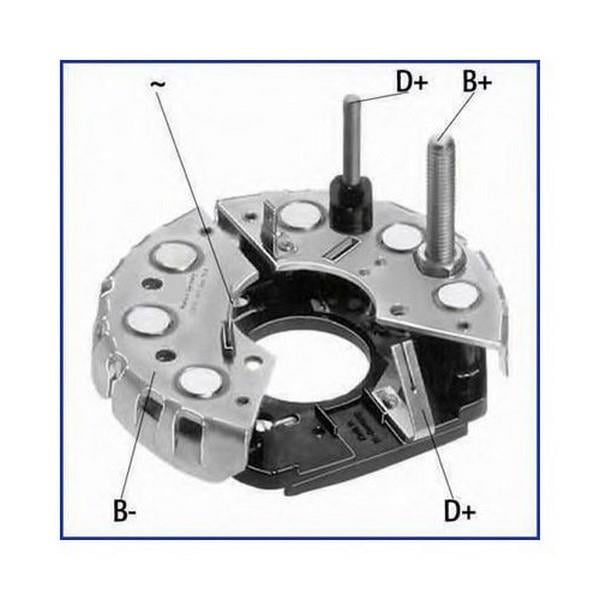 UNIPOINT DİYOT TABLASI  BOSCH TİPİ (2 CIVATALI M5/M8/2 FİŞ) BMC DEV FATİH-MAN-VOLVO