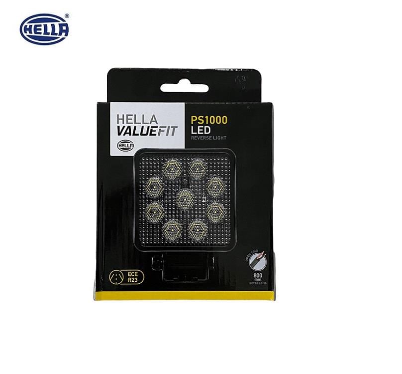 HELLA 10V-30V ÇALIŞMA LAMBASI KARE 9W 6500K 1000 LÜMEN (9 LEDLİ) (100*100*34 MM)