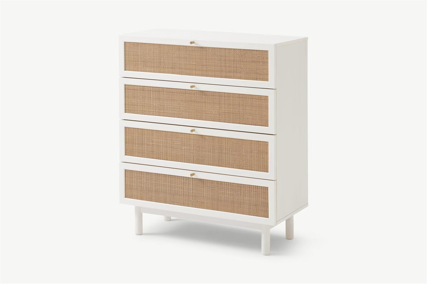 4 Çekmeceli Hazeran Şifonyer Rmn 9152, Meşe Ağacı & Beyaz