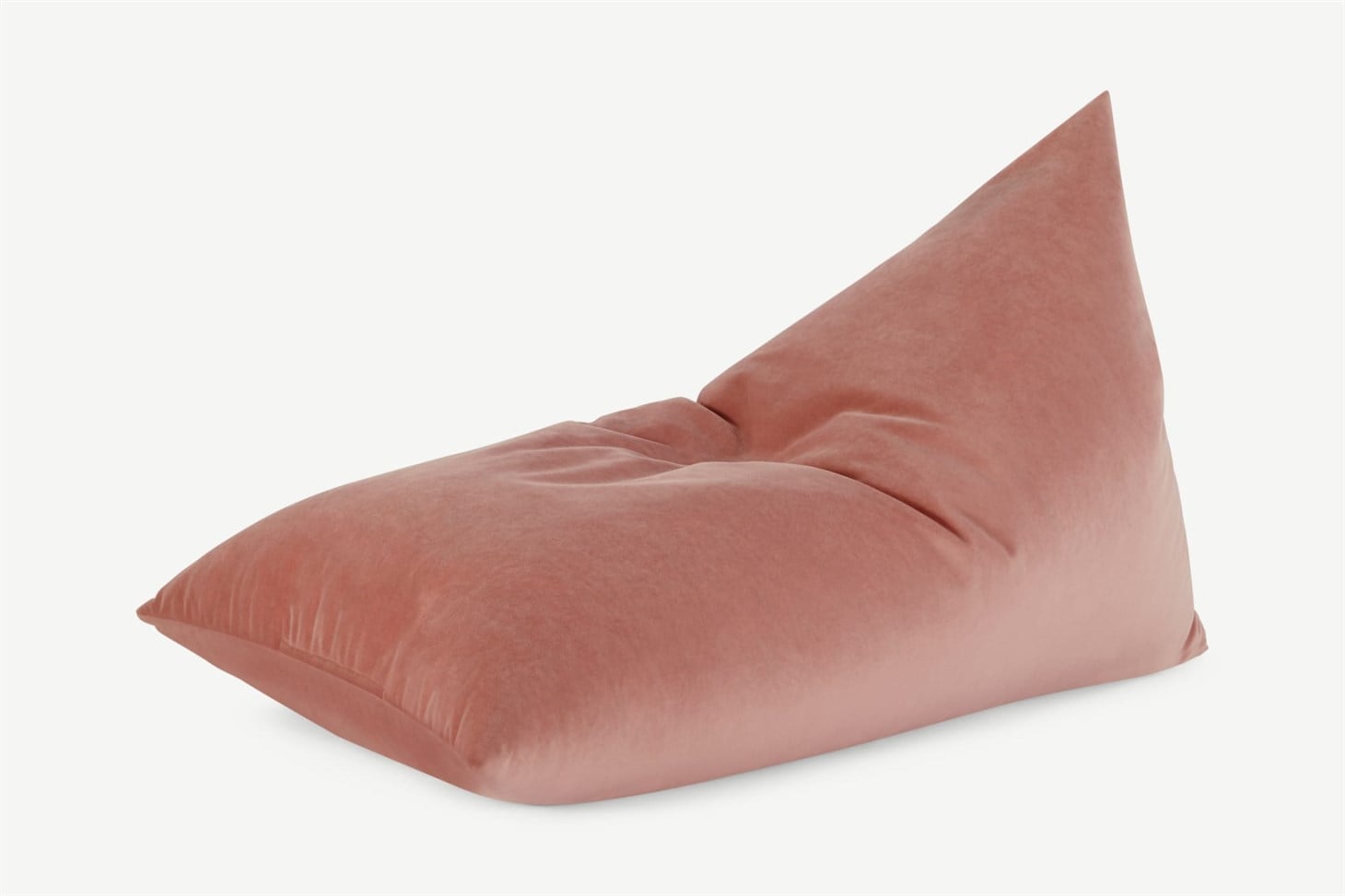 Andra Bean Bag, Blush Pink Velvet