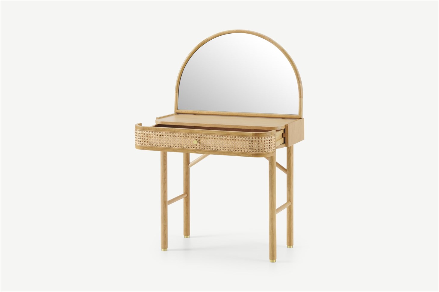 Ankhara Dressing Table, Rattan  Oak