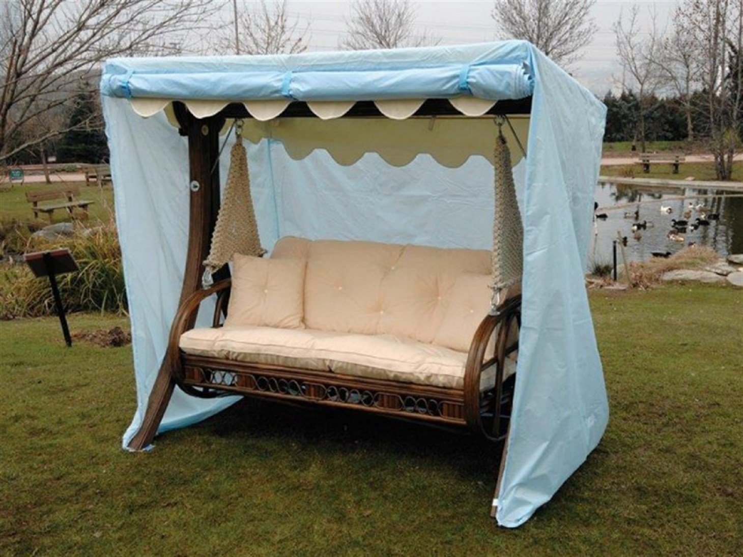 Bahçe Balkon Teras Salıncağı  Rmn-S101, Kahverengi