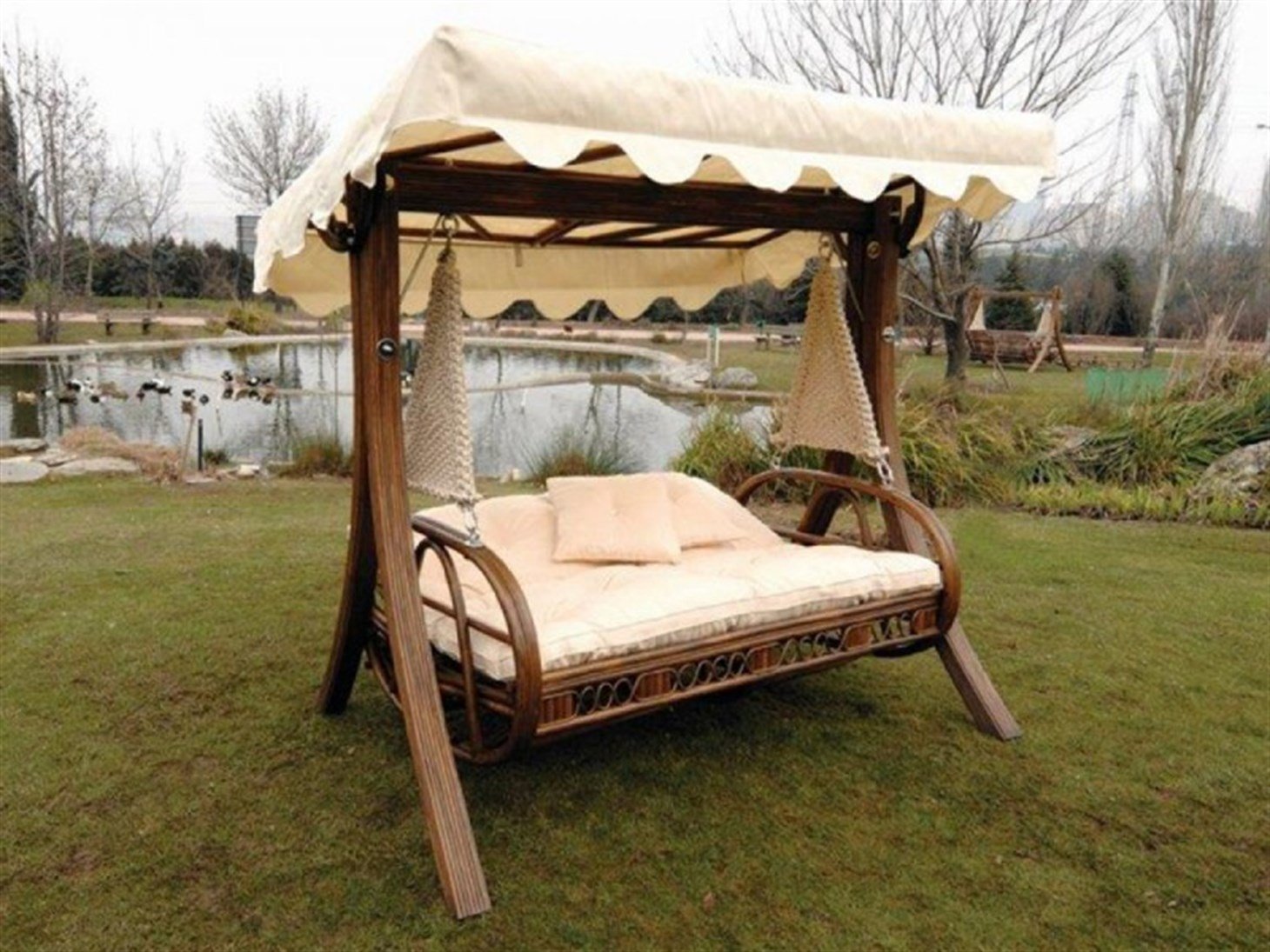 Bahçe Balkon Teras Salıncağı  Rmn-S101, Kahverengi