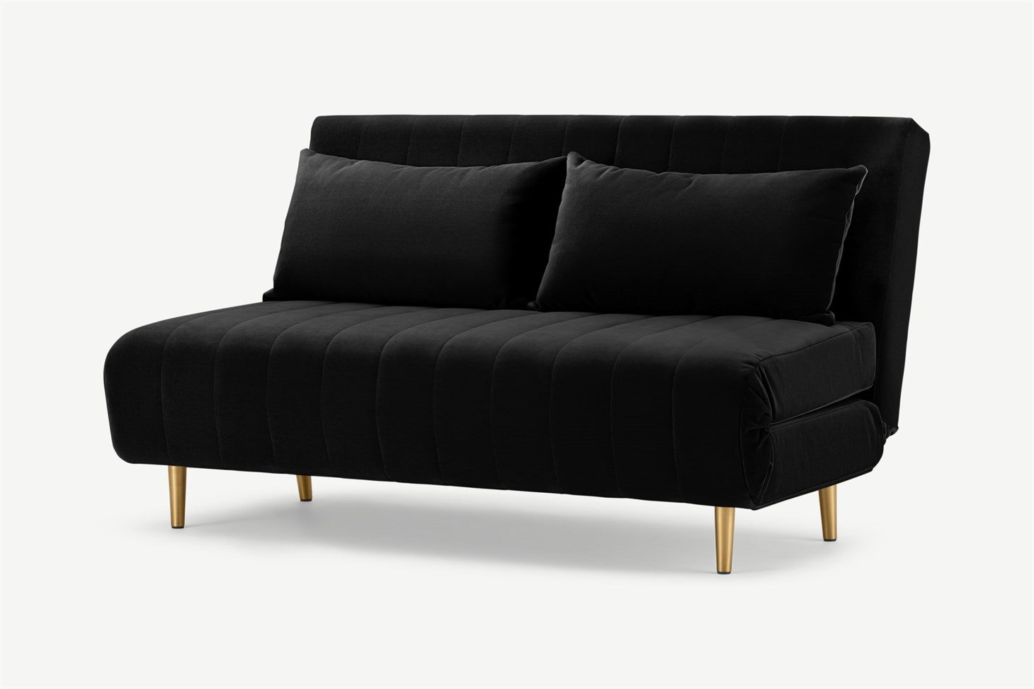 Bessie Large Sofa Bed, Deep Black Velvet