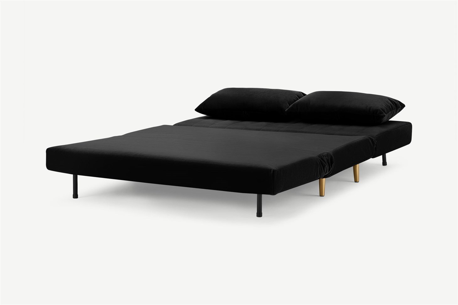 Bessie Large Sofa Bed, Deep Black Velvet