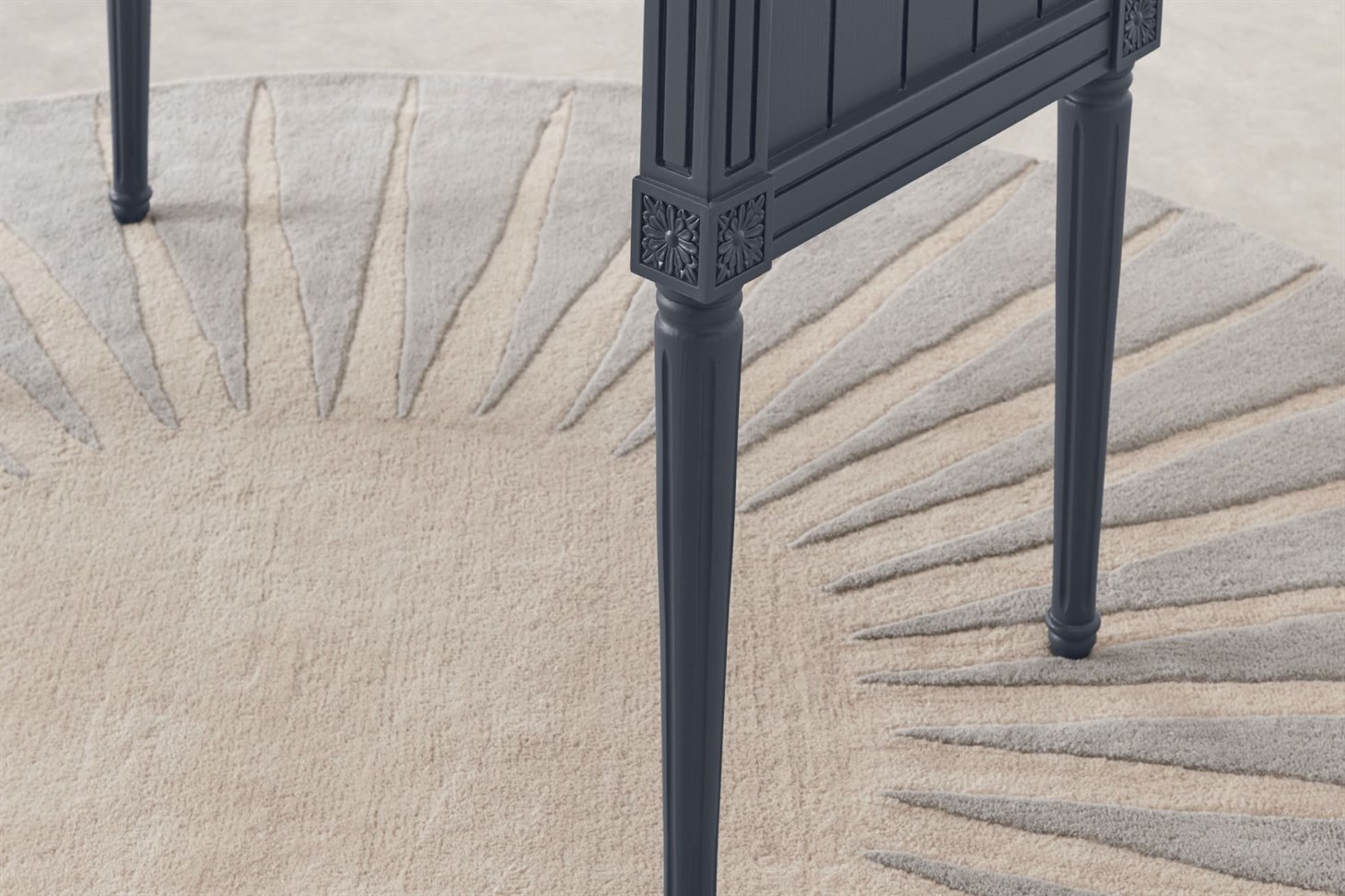 Bourbon Vintage Compact Desk, Slate Blue  Brass