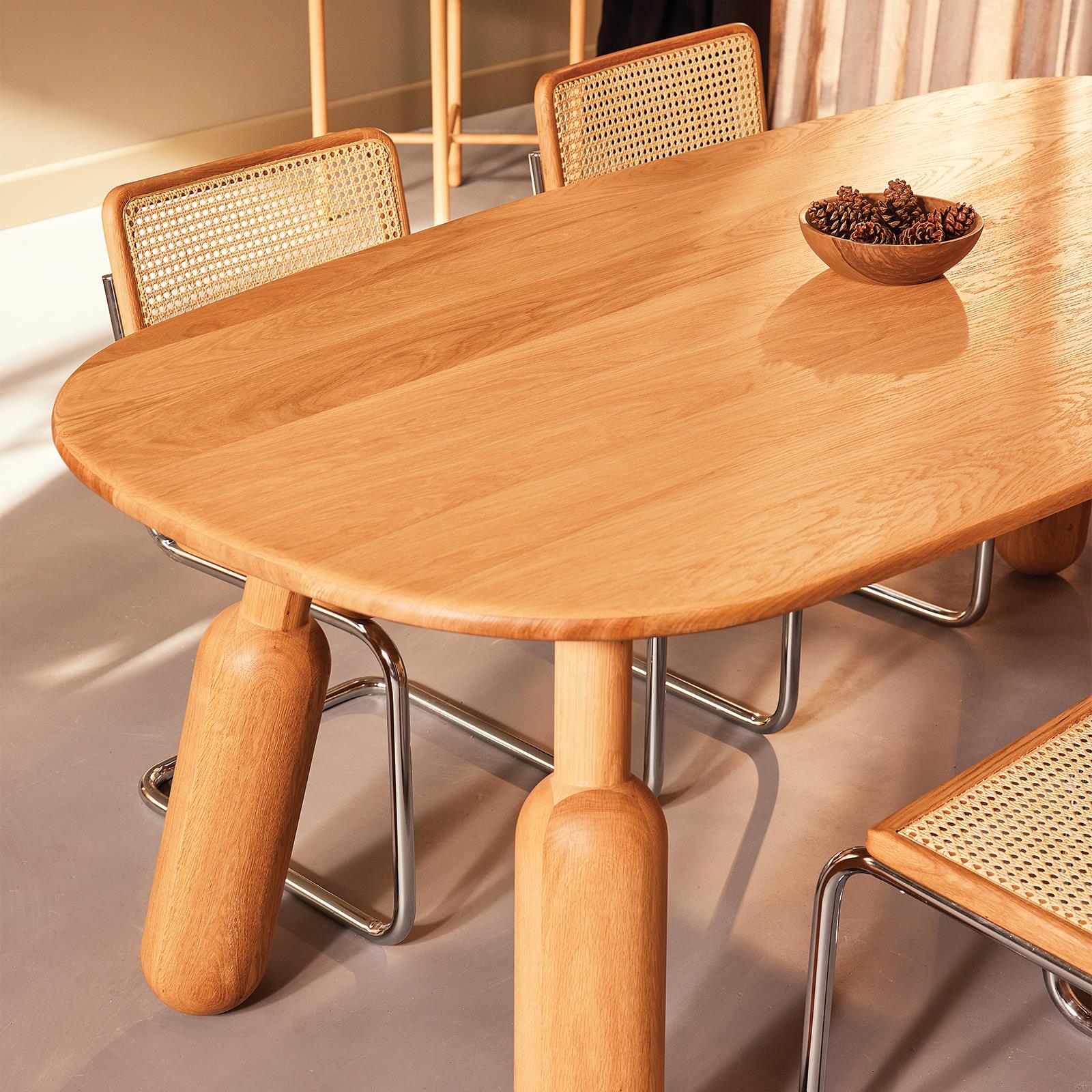 Bulb Yemek Masası, Masif Meşe (American White Oak)