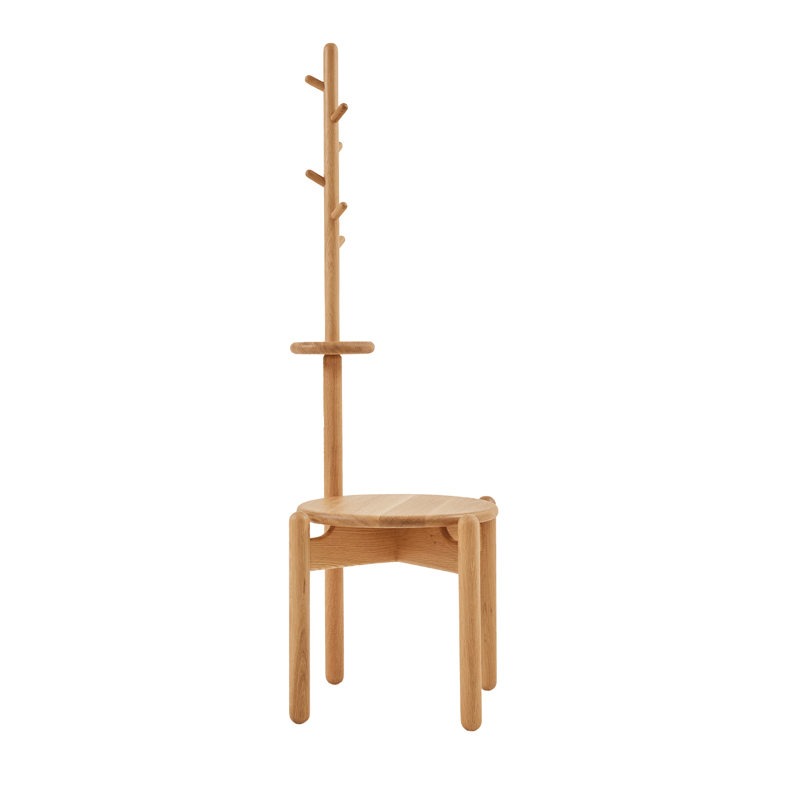 Giraffe Askılı Tabure, Masif Meşe (American White Oak)