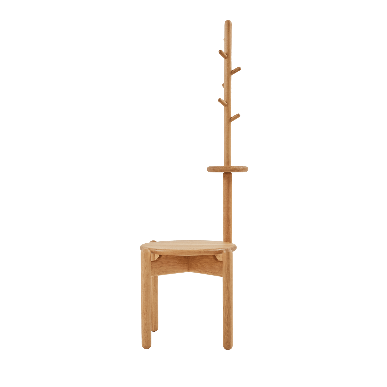 Giraffe Askılı Tabure, Masif Meşe (American White Oak)