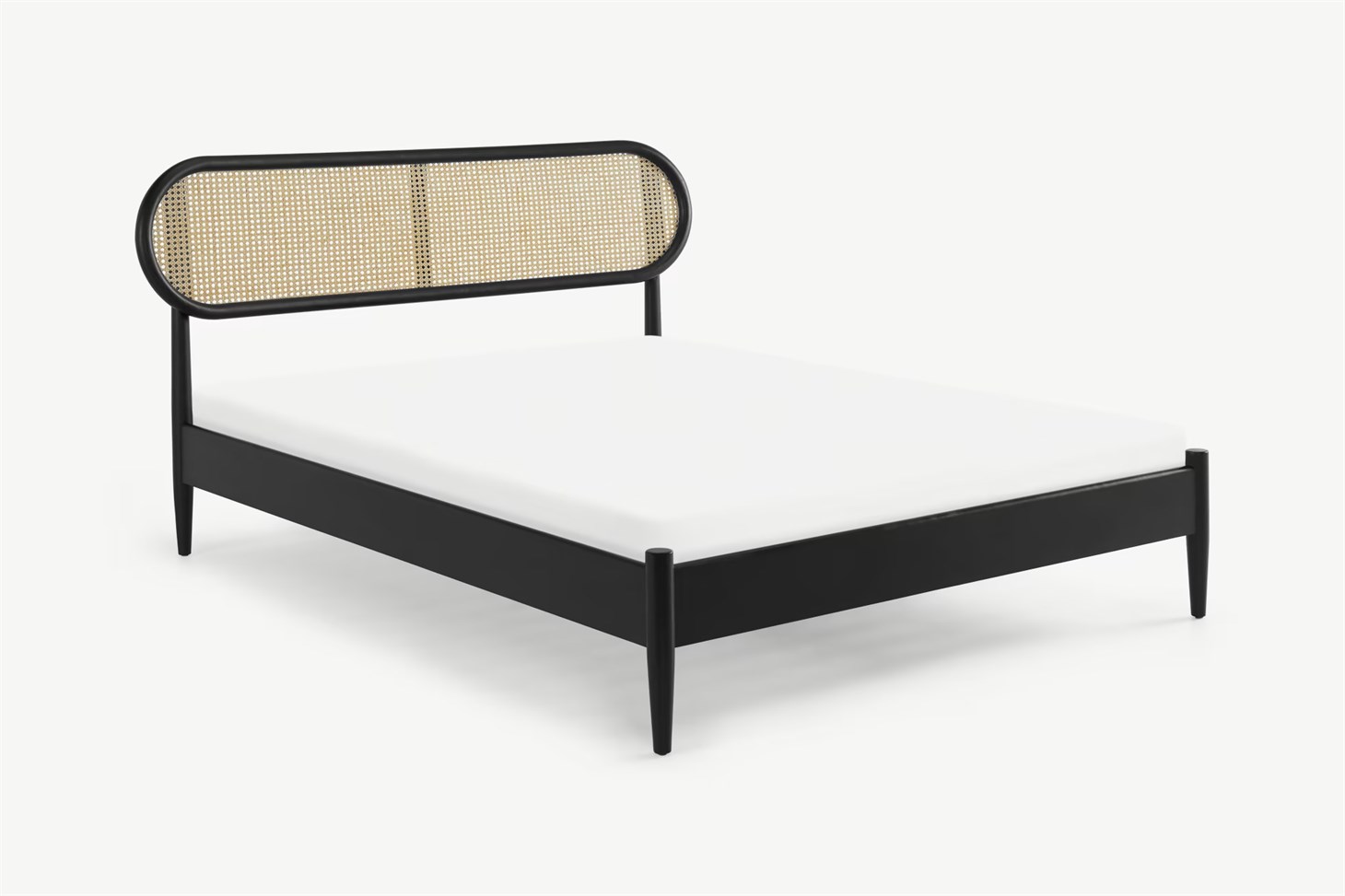 Hazeran Başlık Karyola Rmn 9127, Meşe Ağacı & Siyah