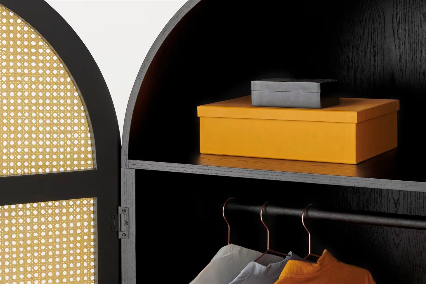 Hazeran Dolap İki Kapaklı Rmn 9110, Meşe Ağacı & Siyah